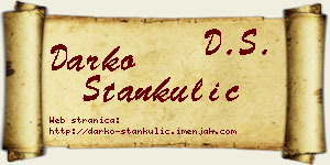 Darko Stankulić vizit kartica